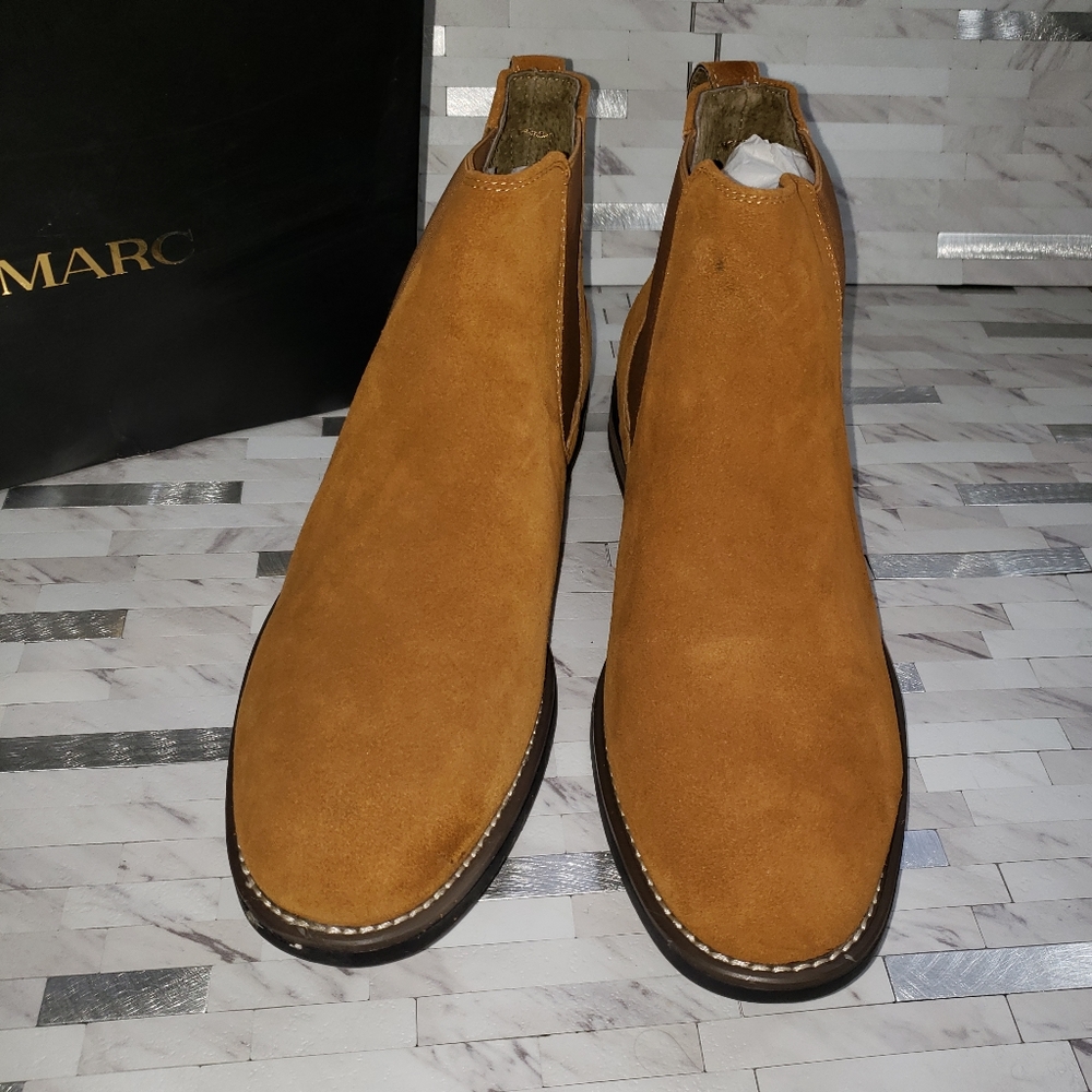 Bruno Marc Urban-60 Suede Leather Camel Ankle Boot